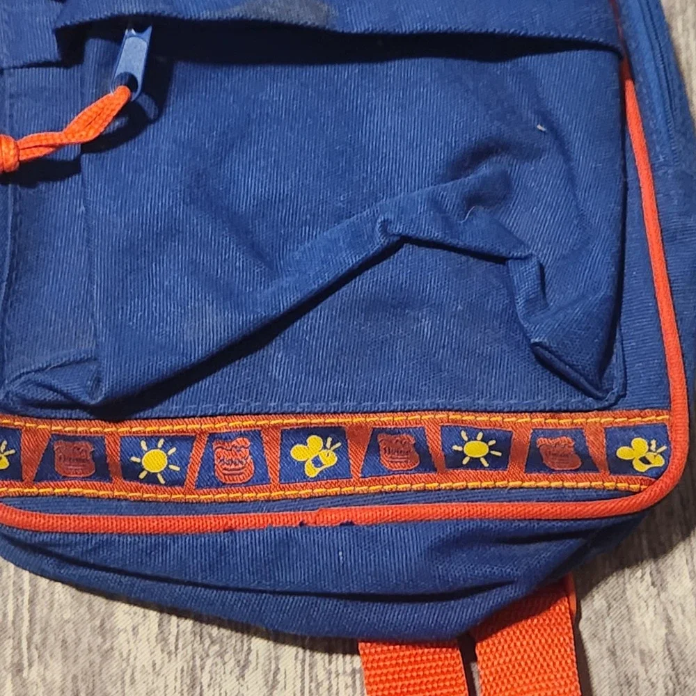 Vintage Disney Winnie the Pooh Mini‎ Backpack Kid School Bag Blue Red